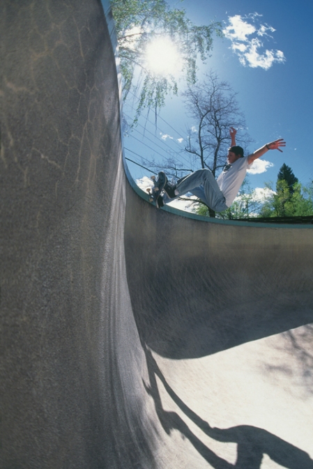 Kevin McGuire at Plumb Pit, we bailed and skated it for about a solid 4 weeks. Then a realtor showed up and they filled it with water within a day. It hadn't been skated, to my knowledge, 20 years prior to that.